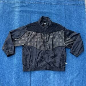 90s active club zip up printed quilted windbreaker